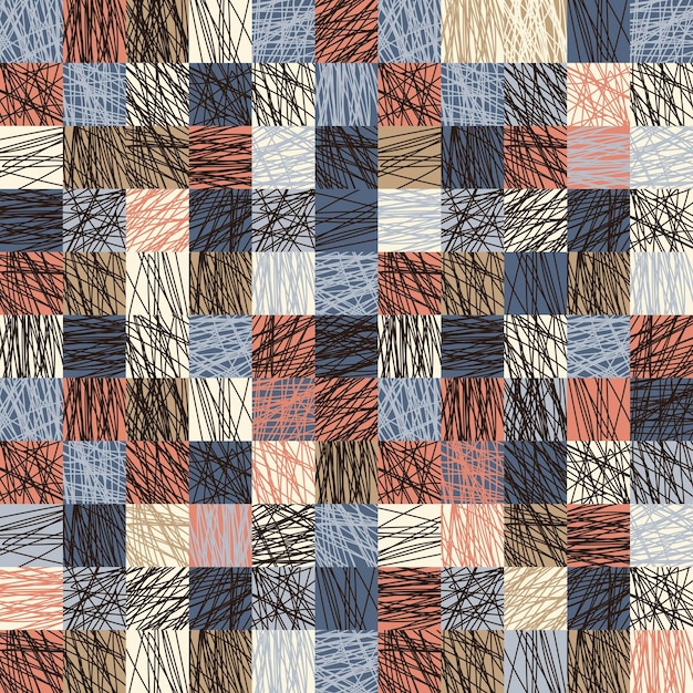 seamless vector pattern with a linear check currents pattern for printing on fabric