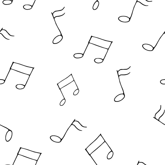 seamless vector pattern with notes