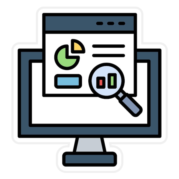 Search Analytics icon vector image Can be used for SEO and SEM