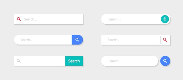 Search bar template set Search bar for ui Search boxes