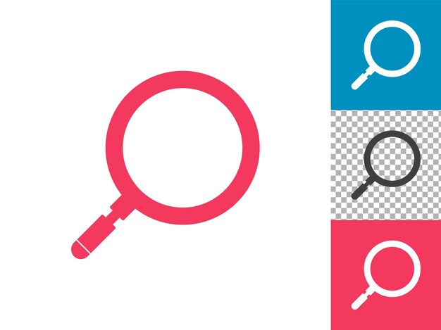 search icon vectorset web iconsmagnifying glass search icons in 4 styles in vector format