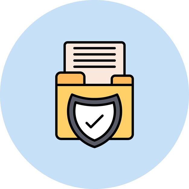 Secured Backup Flat Illustration