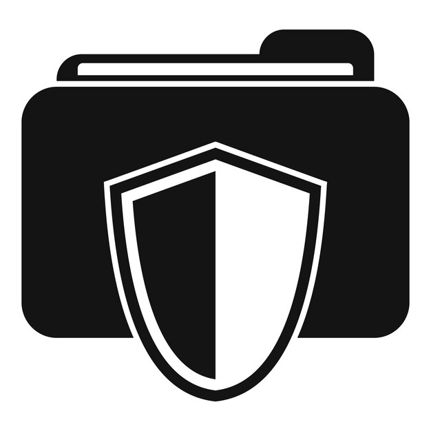 Secured database icon simple vector Platform system Client marketing