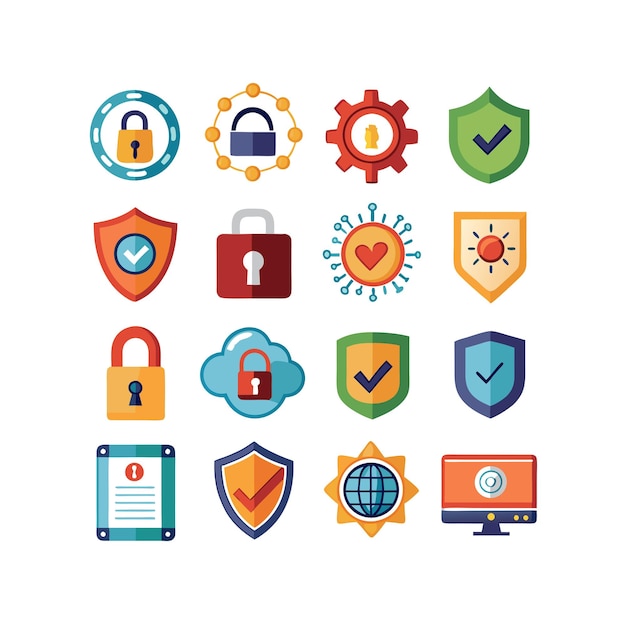 Security Icon Set Collection Vector Illustration