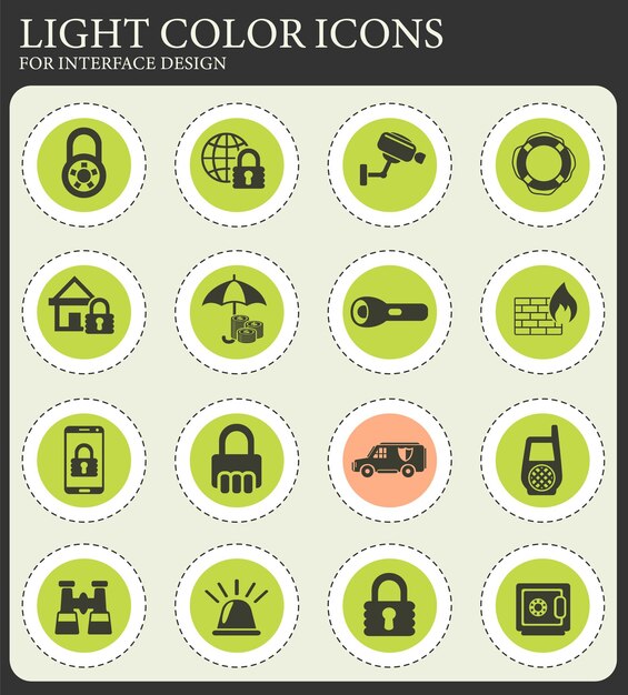 Security icon set