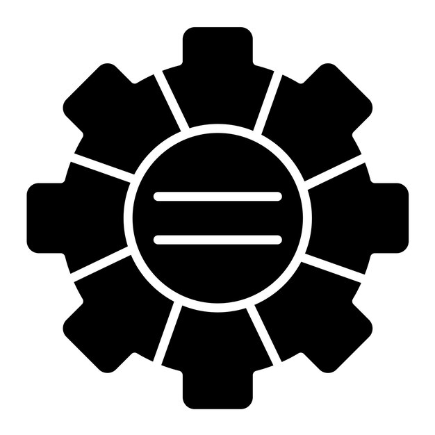 Segmented Process Glyph Solid Black Illustration