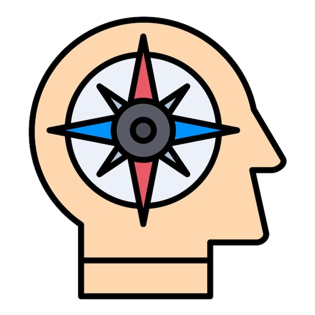 Self Exploration Flat Illustration