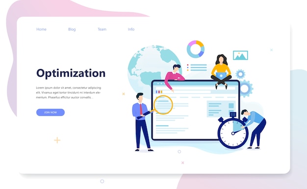 SEO concept. Idea of search engine optimization for website