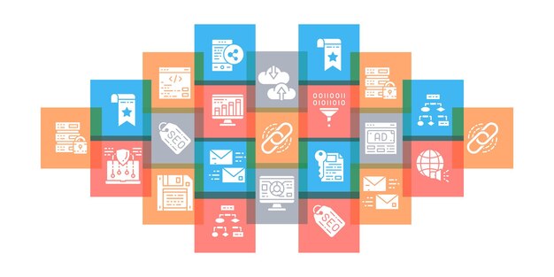 SEO flat design illustration concept Bookmark Hosting Hyperlink for web banner and printed materials