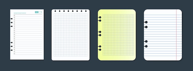 Separate torn pages of empty notebooks, diaries, write notes.