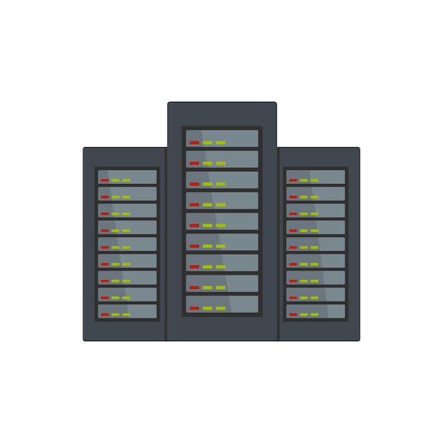 Server icon Flat illustration of server vector icon for web