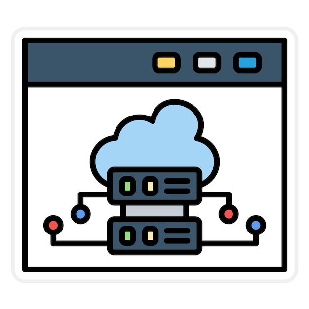 server icon vector image can be used for seo and sem