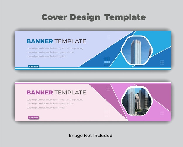 set abstract horizontal modern gradient background web banner design template