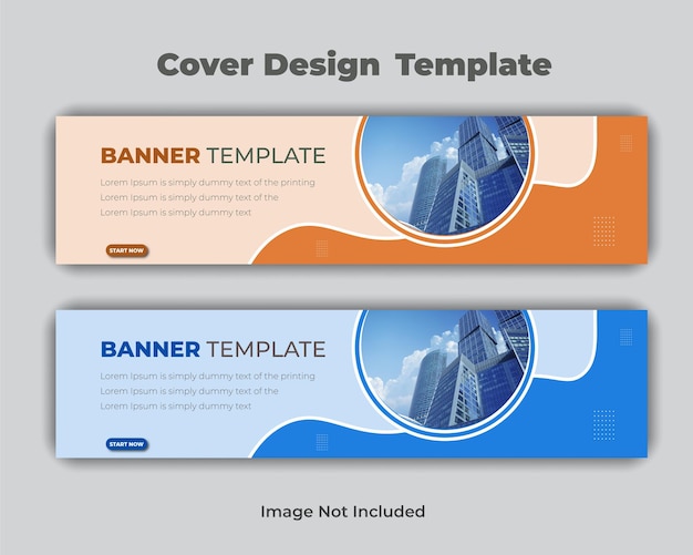set abstract horizontal modern gradient background web banner design template
