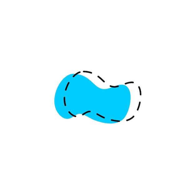set blob hand draw element set print