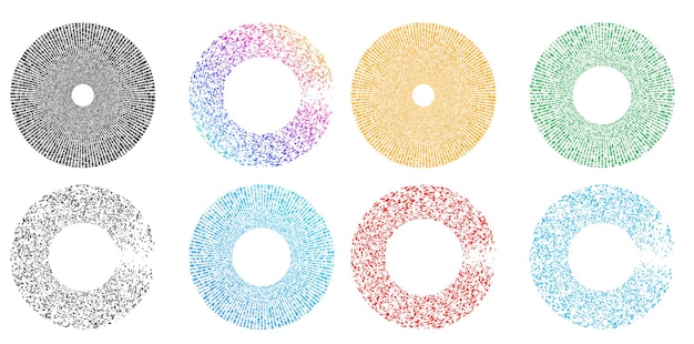 set design element circle isolated bold vector colors golden ring from abstract glow wavy stripes of many glittering swirl created using blend tool vector illustration eps10 for your presentation