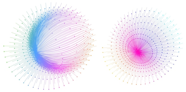Set design element circle Isolated bold vector colors golden ring from Abstract glow wavy stripes of many glittering swirl created using Blend Tool Vector illustration EPS10 for your presentation