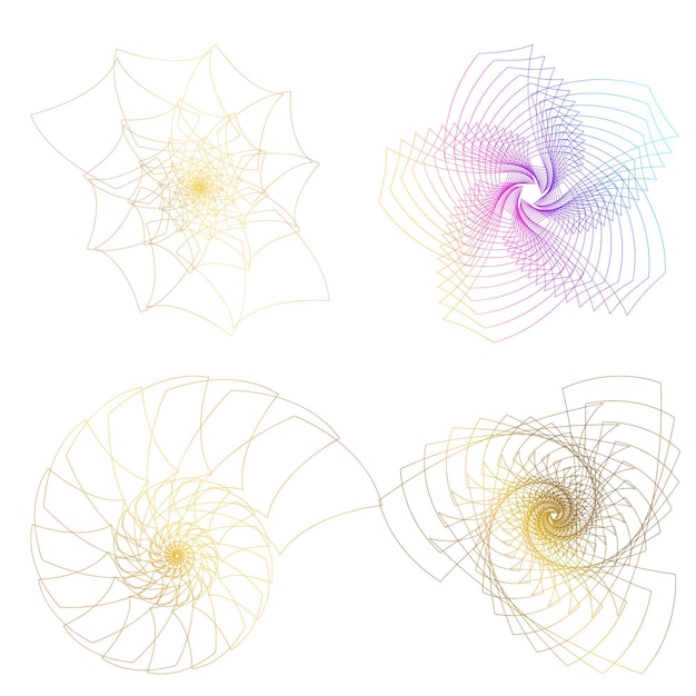 set design element circle isolated bold vector colors golden ring from abstract glow wavy stripes of many glittering swirl created using blend tool vector illustration eps10 for your presentation
