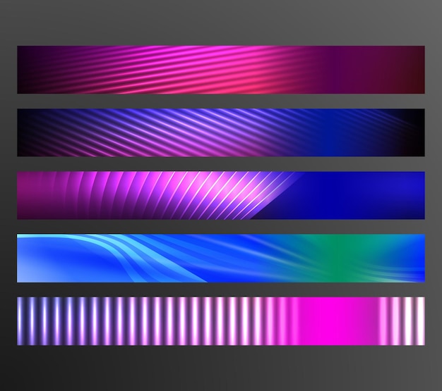 Set Design elements business presentation template Vector illustration horizontal web banners background backdrop abstract mosaic form EPS 10 for web buttons template web site page presentation