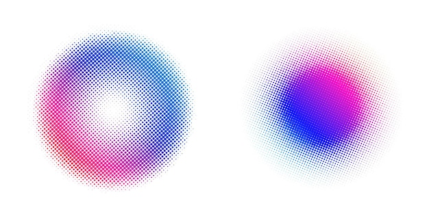 Set Design elements symbol Editable halftone frame dot circle pattern on white background Vector illustration eps 10 frame with black random dots Round border Icon using halftone circle dots text
