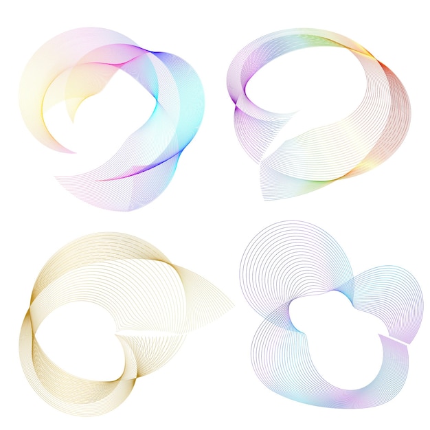 Set Design elements symbol Editable halftone frame dot circle pattern on white background Vector illustration eps 10 frame with black random dots Round border Icon using halftone circle dots text