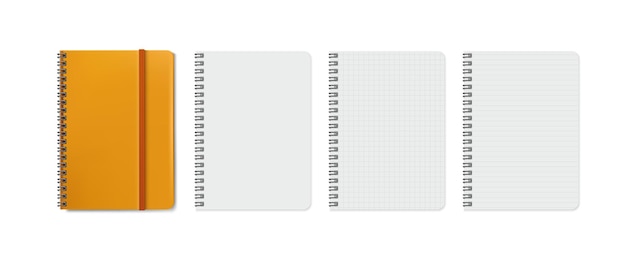 Set notebook with blank pages
