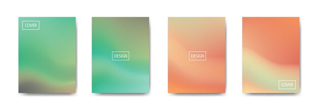 set of abstract background with beautiful gradation color colorful background for poster