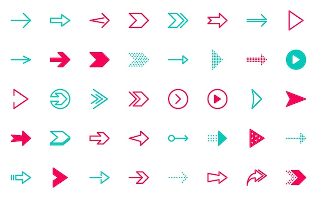 Set of arrow design, button, next, play, fast