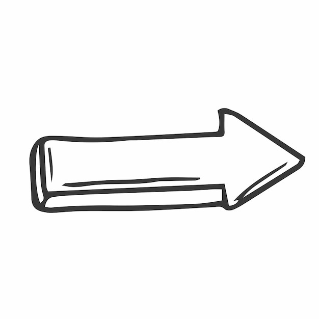 Set of arrow doodle on white background