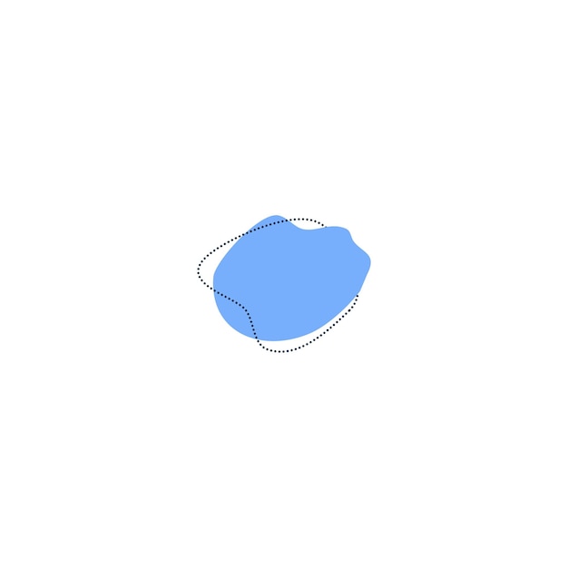 set of blob elements set vector black