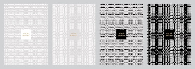 set of cover designs backgrounds catalogues invitations textile patterns