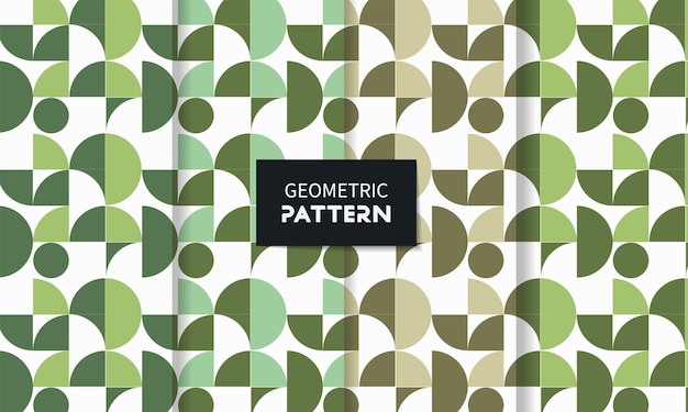 set of geometric seamless patterns in different colors vector
