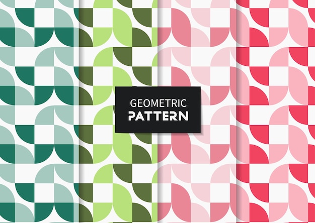 set of geometric seamless patterns. vector