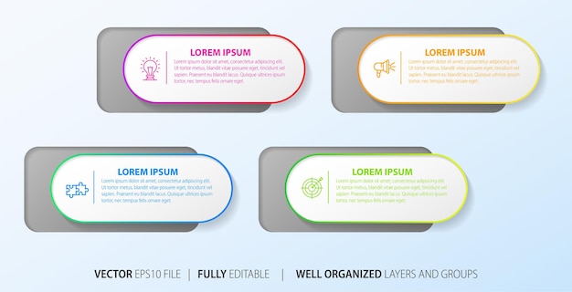 set of infographics elements in modern flat business style