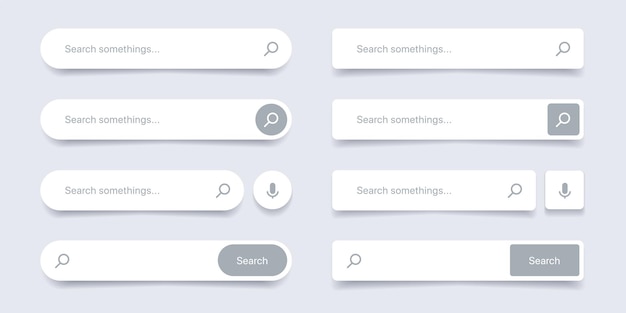set of internet web browser search engine. search bar for ui ux. search address and navigation bar.