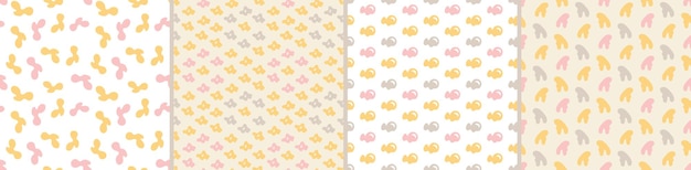 set of seamless patterns colorful surface design