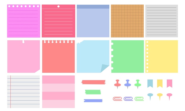 set of sticky notes