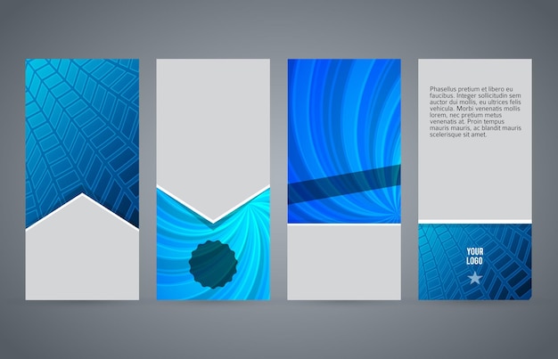 Set of vertical web banner layout background07