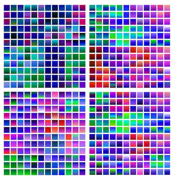 Set swatches colorful gradient background violet palette of vector patterns