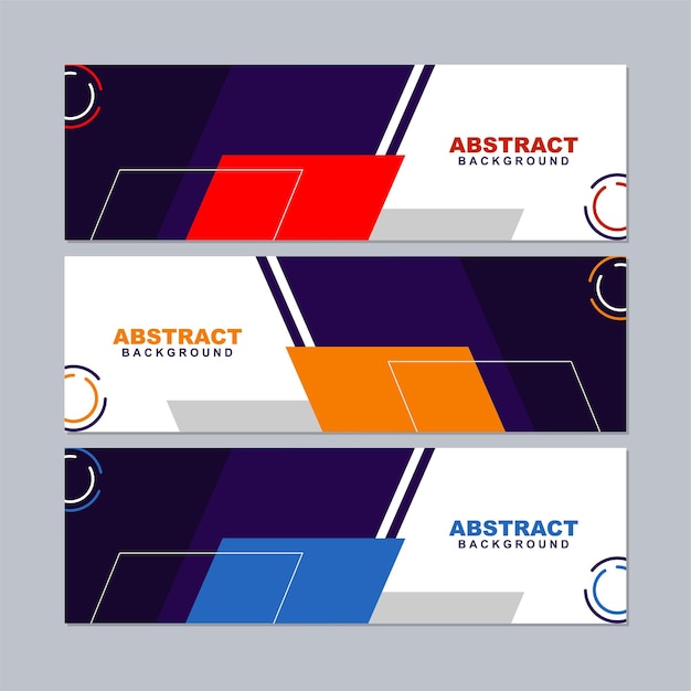 set vector of abstract background for banner