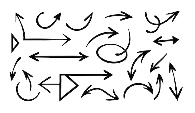 Sets of Hand drawn arrow