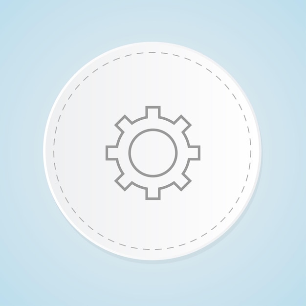 Setup and settings related icon outline and linear vector