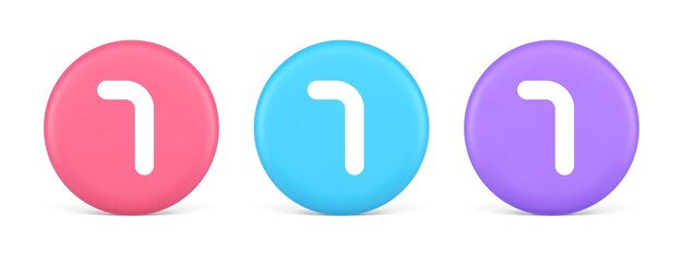 Seven number button accounting financial service web application panel 3d icon