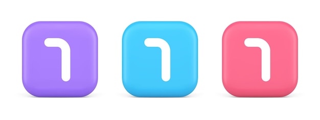 Seven number button accounting financial service web application panel 3d icon