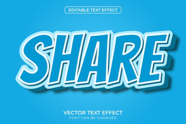 share editable text effect