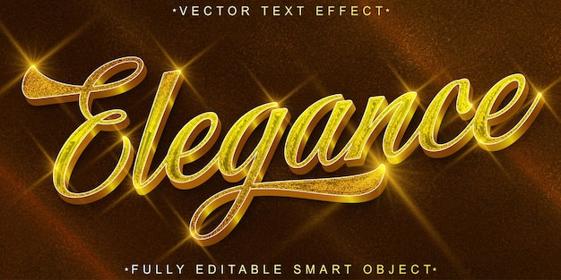 shiny glitter elegance vector fully editable smart object text effect