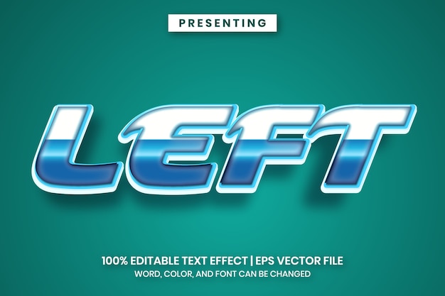 Shiny metal text effect