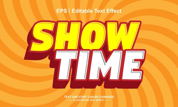 show time editable text effect