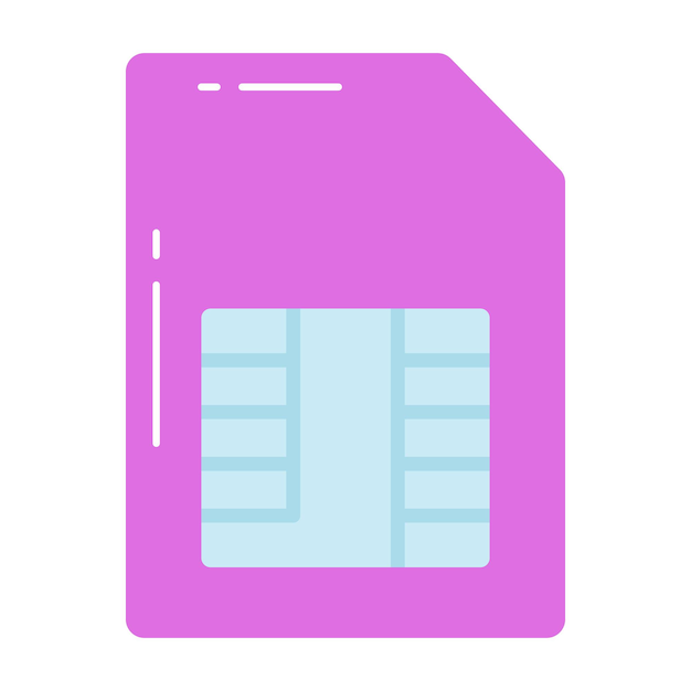 sim card vector design in editable style subscriber identification module