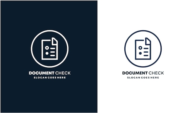 Simple and creative Document check audit logo vector file check icon vector